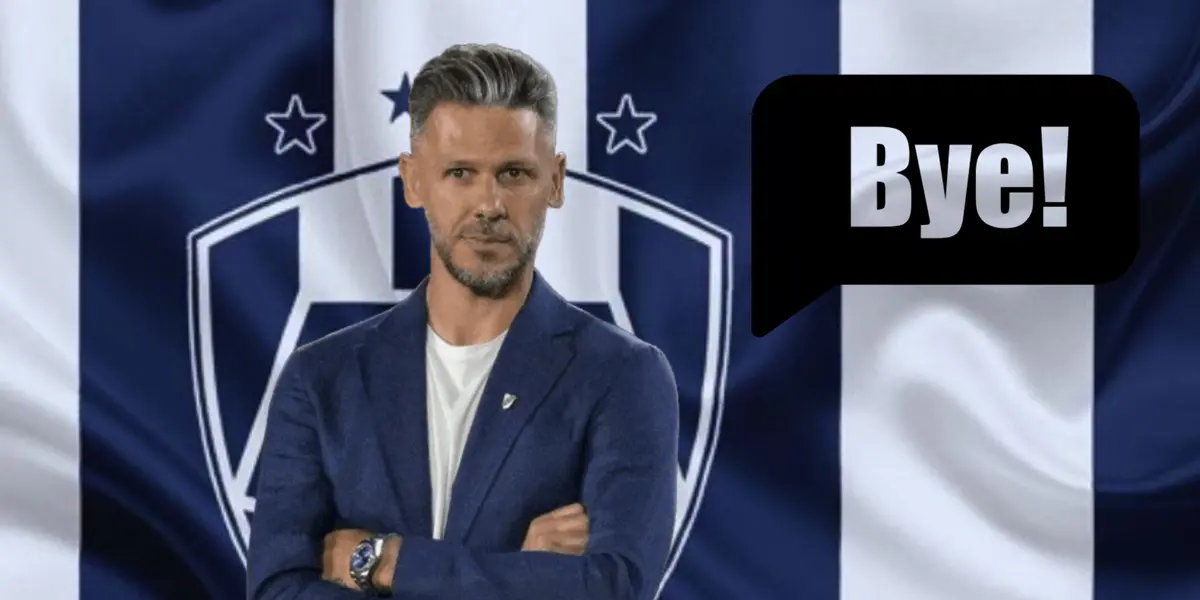 Martín Demichelis y palabra 'bye' a su lado/Foto Dime Kiu.