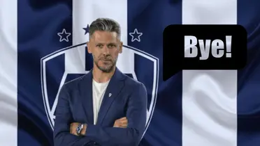 Martín Demichelis y palabra 'bye' a su lado/Foto Dime Kiu.