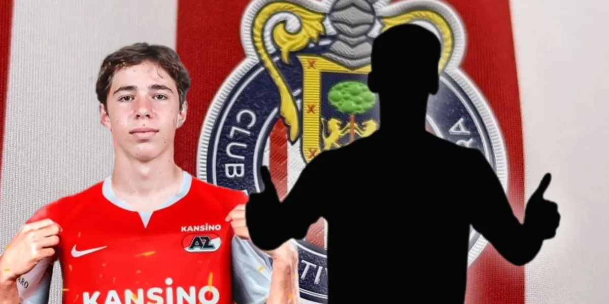 Mateo Chávez y sombra de futbolista con dedos arriba/ Foto Chivas.