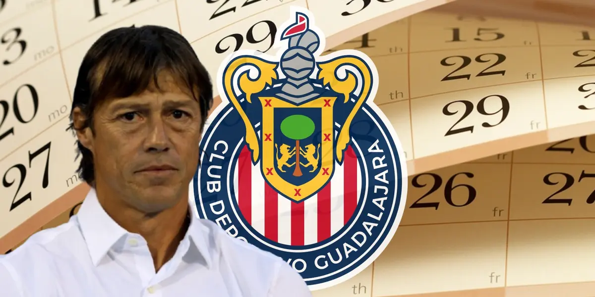 Matías Almeyda junto a escudo de Chivas / FOTO LADO