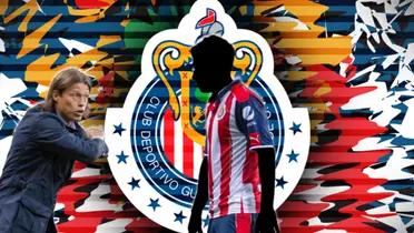 Matías Almeyda junto a futbolista incógnito de Chivas / FOTO TUDN