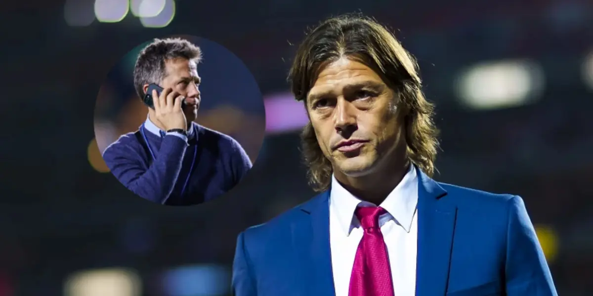 Matías Almeyda y José Antonio Noriega/ Foto TV Azteca.