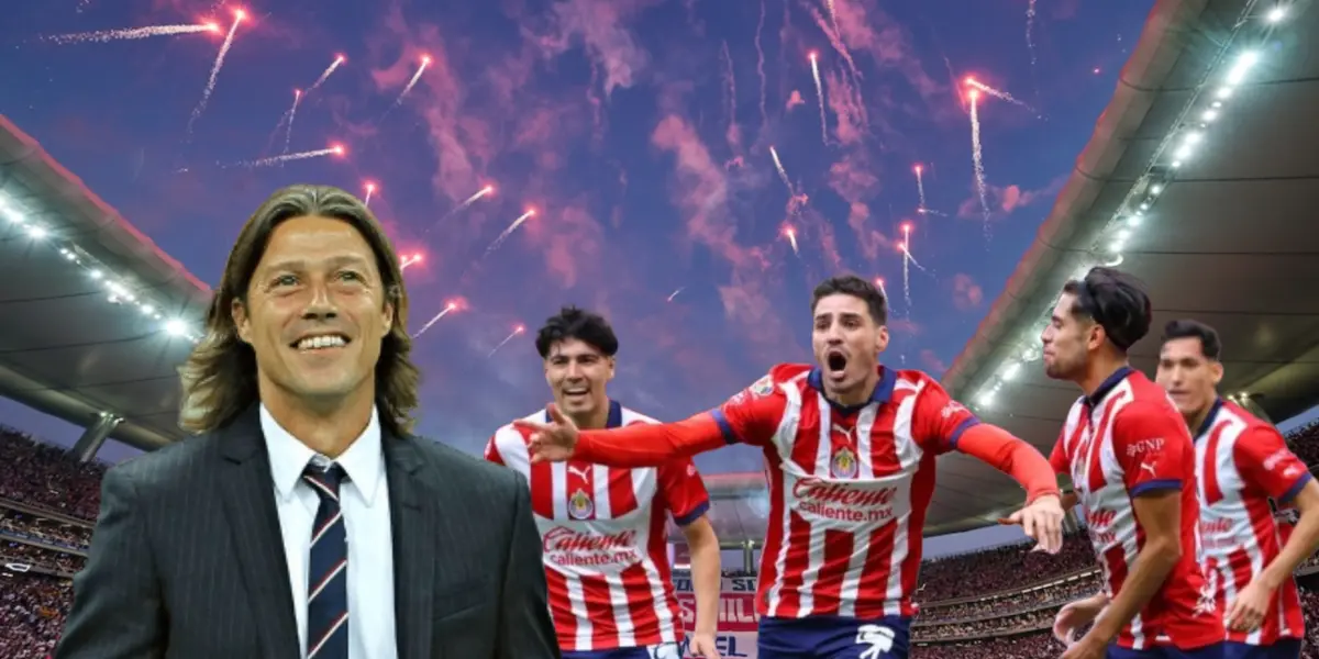Matías Almeyda y jugadores de Chivas celebrando/Foto Sopitas.com