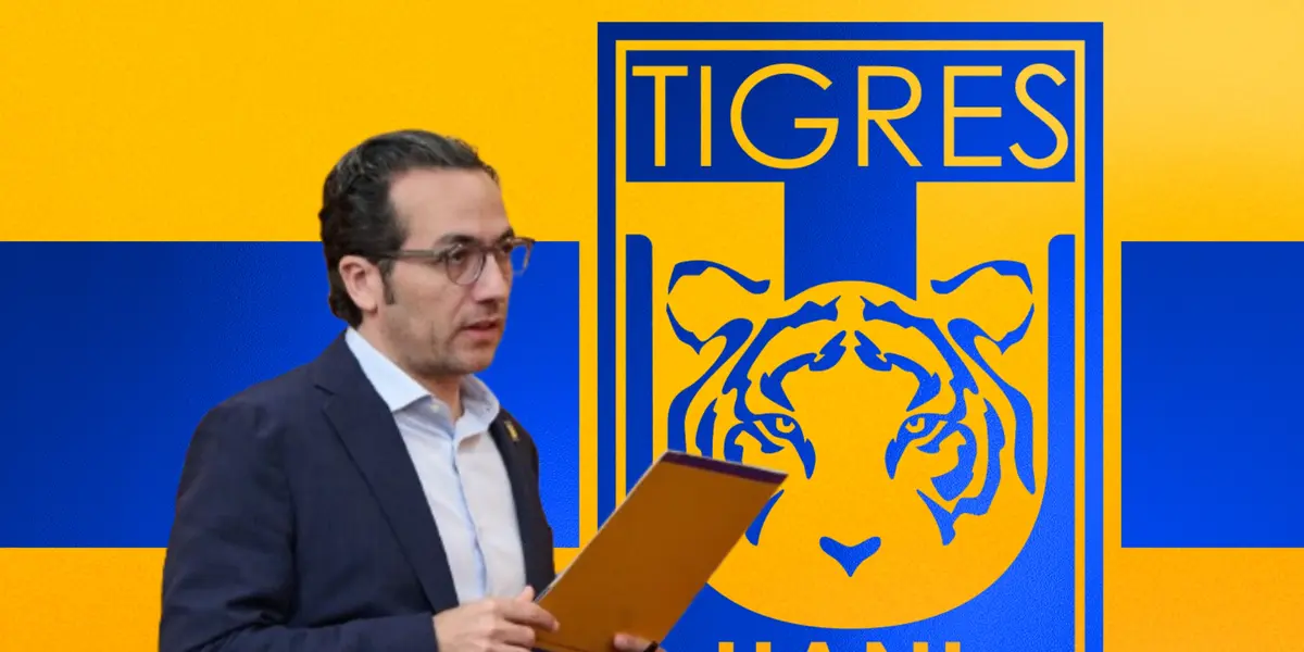 Mauricio Culebro y escudo de Tigres/Foto Wallpaper Access.