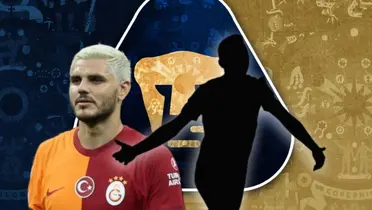 Mauro Icardi y silueta de futbolista/Foto Pumas MX.