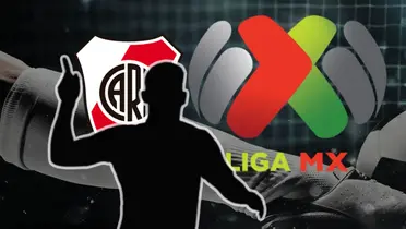 Maxi Salas en forma de sombra y escudo de River Plate/Foto Netbet.