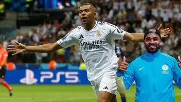 Mbappé tras su primer gol. Foto: Vanguard News