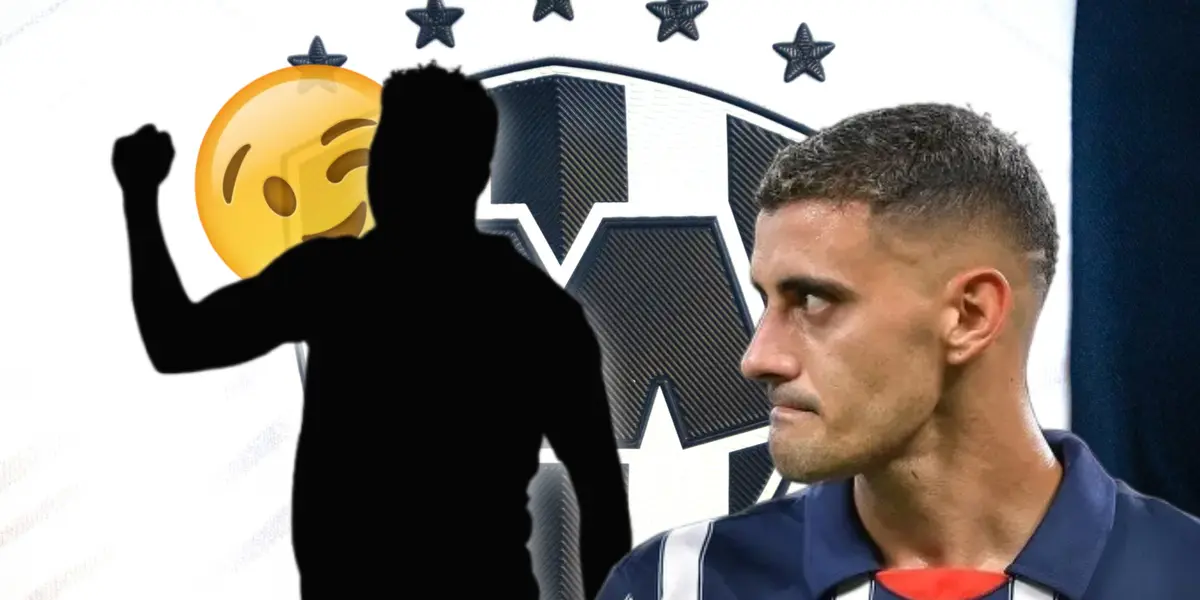 Miguel Borja en forma de silueta, Germán Berterame y emoji/Foto Rayados.
