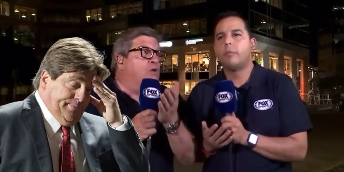 Miguel Herrera en plena transmisión de Fox Sports / FOTO ESTO