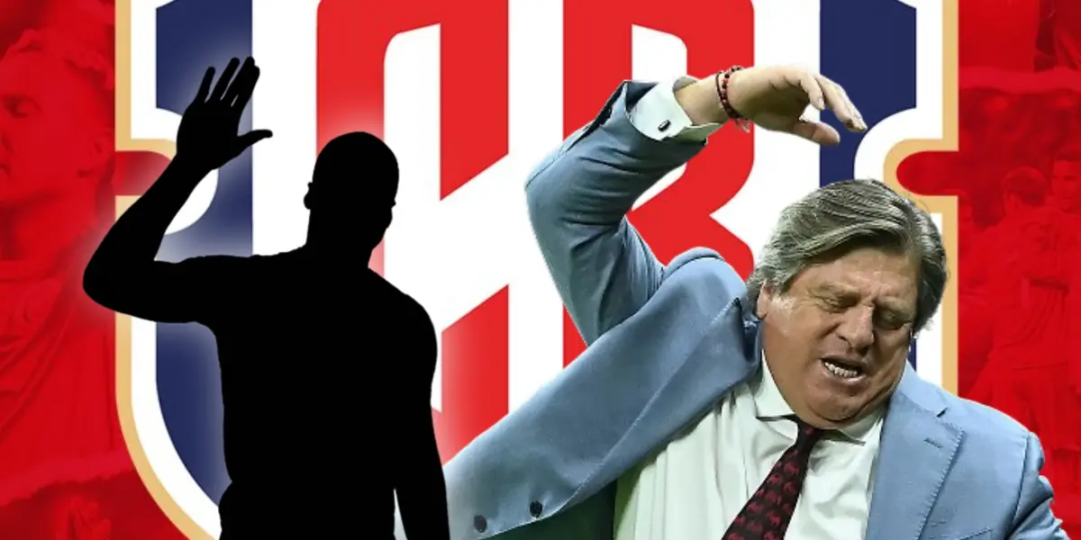 Miguel Herrera enojado y silueta de hombre saludando/ Foto FUT TV.