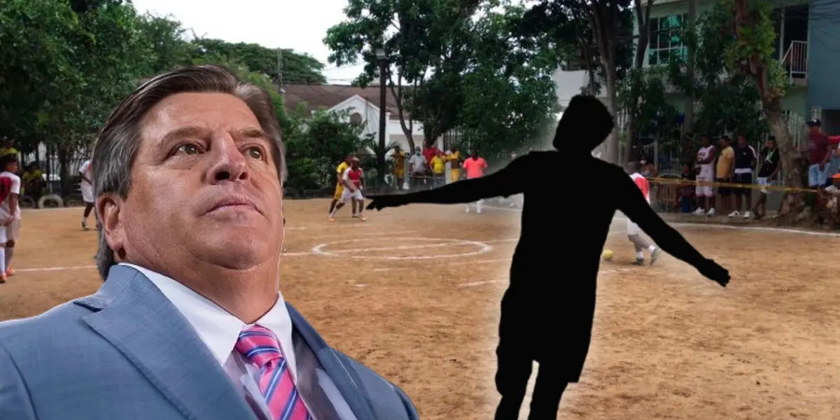 Miguel Herrera y silueta de futbolista/Foto El Universal.