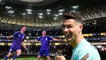 Miguel Layún celebrando y Cristiano Ronaldo riendo/ Foto Maher Pardo.