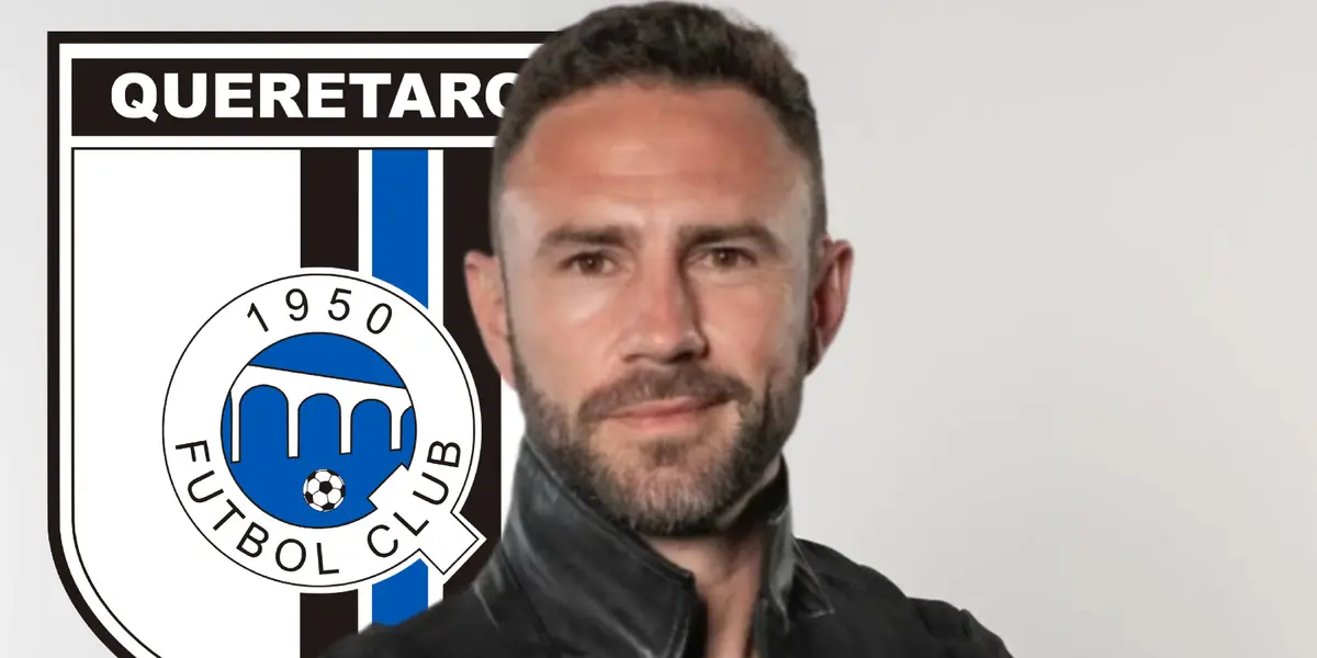 Miguel Layún junto al escudo del Querétaro / FOTO SOY FÚTBOL