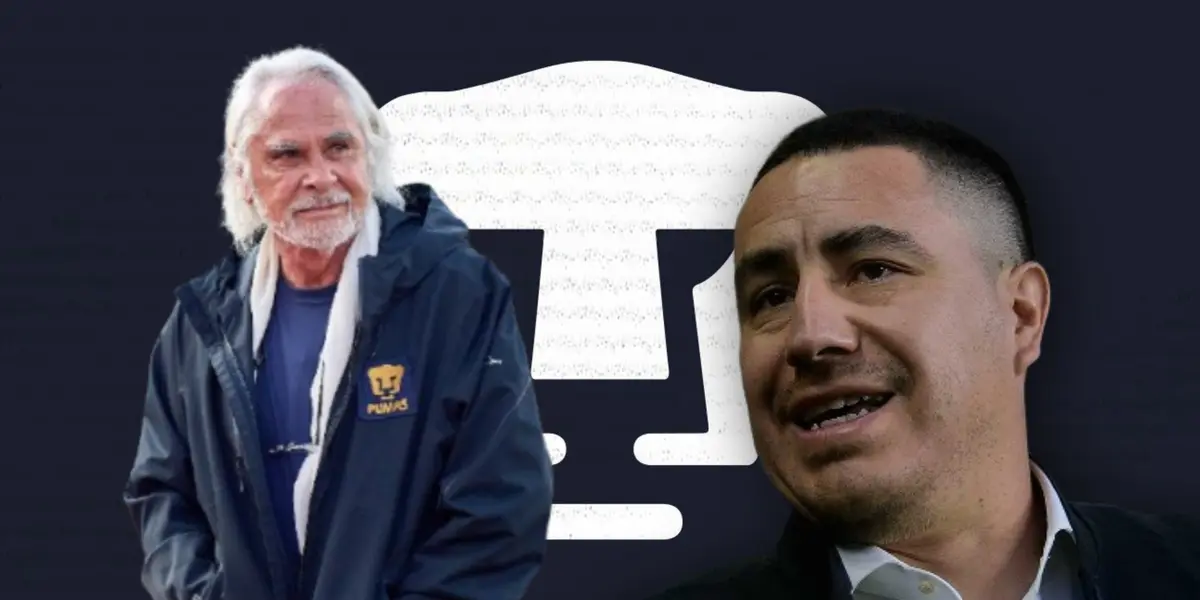 Miguel Mejía Barón y Efraín Juárez/Foto Pumas.