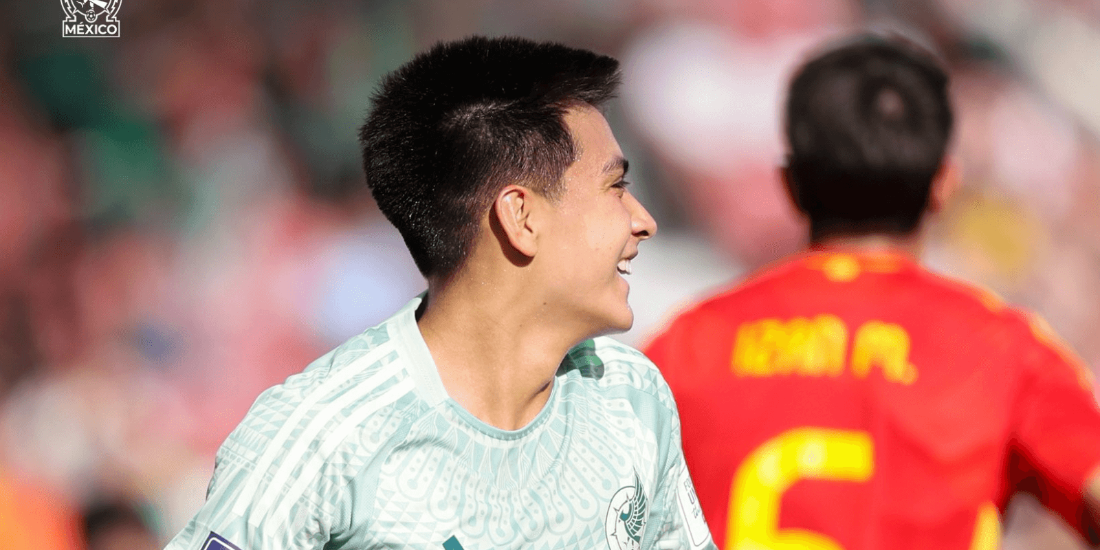 Mora vs España. Foto: Selección Mexicana