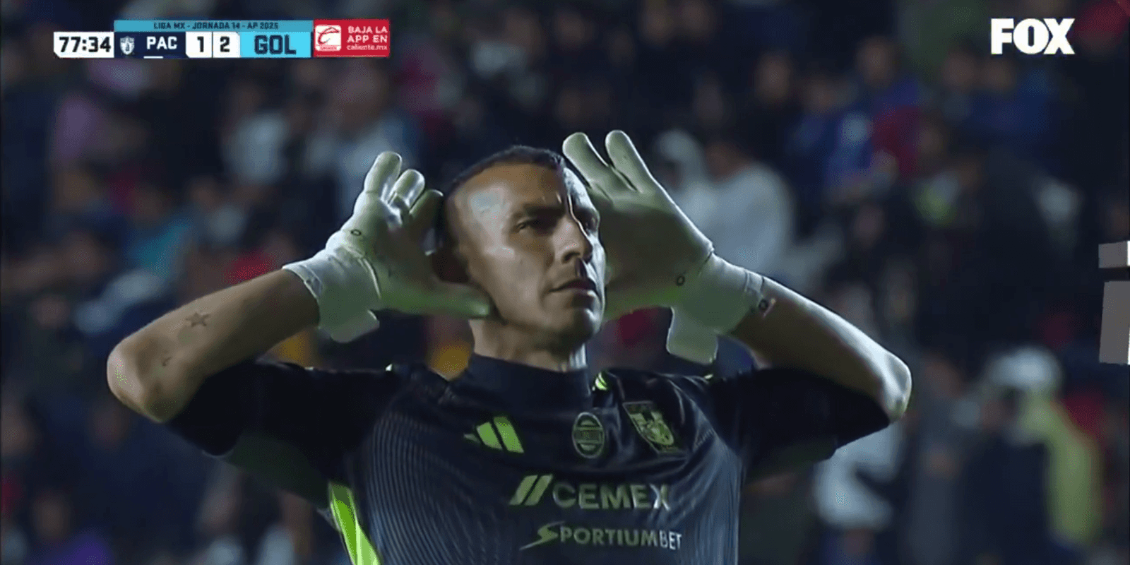 Nahuel celebrando. Captura de FOX