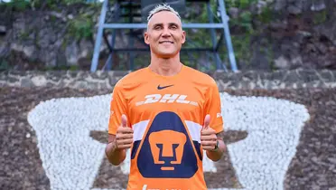 Navas en llegada a Pumas. Foto: FOX