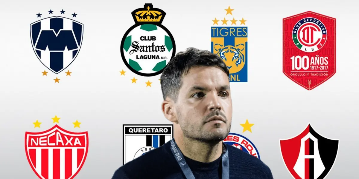 Nicolás Larcamón y equipos de la Liga MX detrás/Foto Enlace a Cancha.