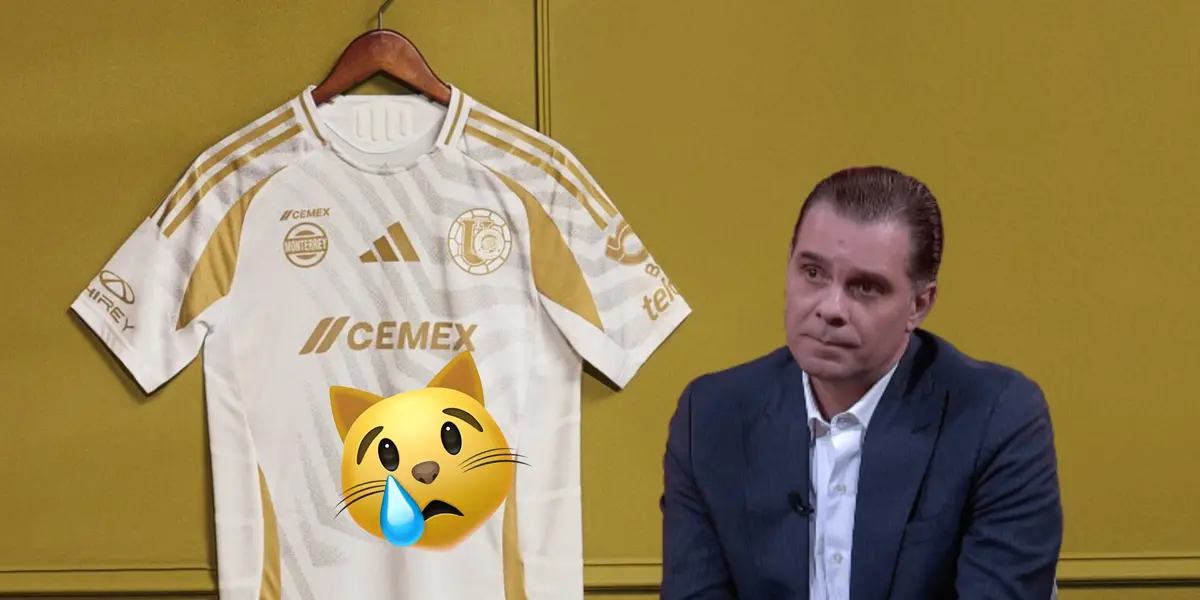 Nueva playera del equipo felino, Christian Martinoli y emoji llorando/ Foto Tigres.