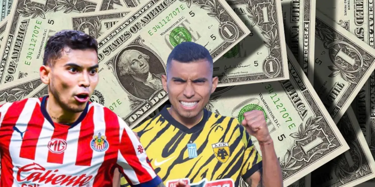 Orbelín Pineda con la playera de Chivas y con la del AEK de Atenas / FOTO INSTAGRAM