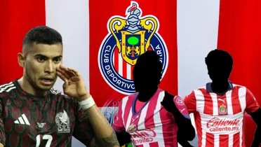 Orbelín Pineda junto a dupla incógnito de Chivas / FOTO GOAL