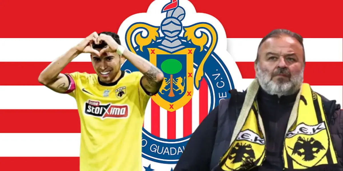 Orbelín Pineda junto a Marios Iliopoulos / FOTO X