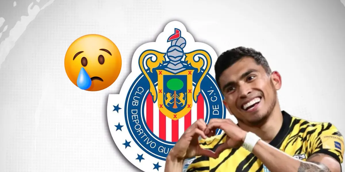 Orbelín Pineda y emoji llorando/Foto Chivas.