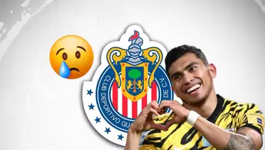 Orbelín Pineda y emoji llorando/Foto Chivas.