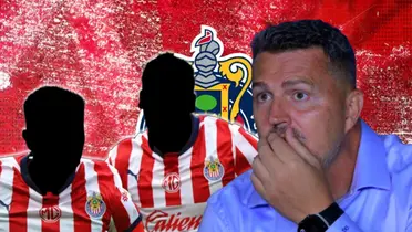 Òscar García Junyent junto a futbolistas incógnitos de Chivas / FOGO GETTY IMAGES