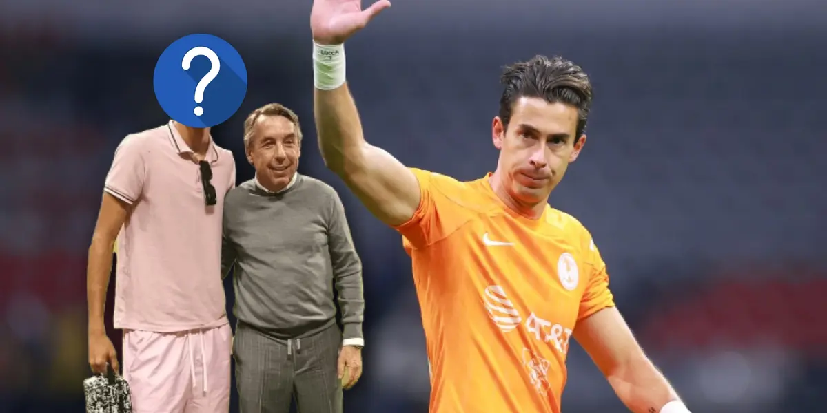 Óscar Jiménez y Emilio Azcárraga con otro futbolista/Foto TV Azteca.