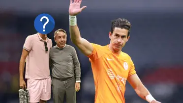 Óscar Jiménez y Emilio Azcárraga con otro futbolista/Foto TV Azteca.
