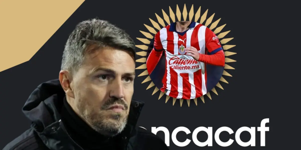 Óscar Junyent y jugador de Chivas/Foto CONCACAF.