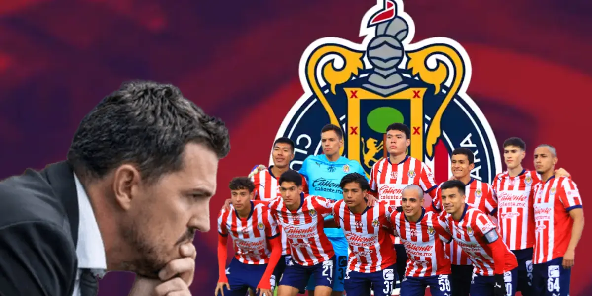 Óscar Junyent y jugadores del Guadalajara posando/ Foto Chivas.