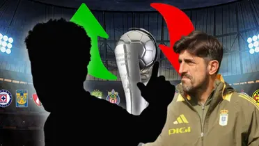 Oussama Idrissi en forma de sombra y Veljko Paunovic/Foto Infobae.