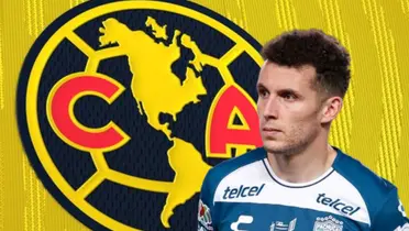 Oussama Idrissi y escudo del América/Foto Footy Headlines.