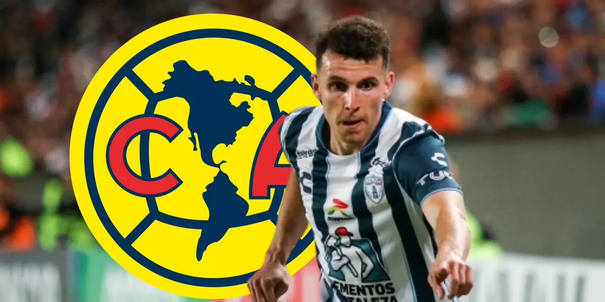 Oussama Idrissi y escudo del América/Foto Fútbol Total.