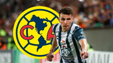 Oussama Idrissi y escudo del América/Foto Fútbol Total.