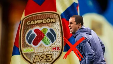 Parche del América y André Jardine gritando/Foto Récord.