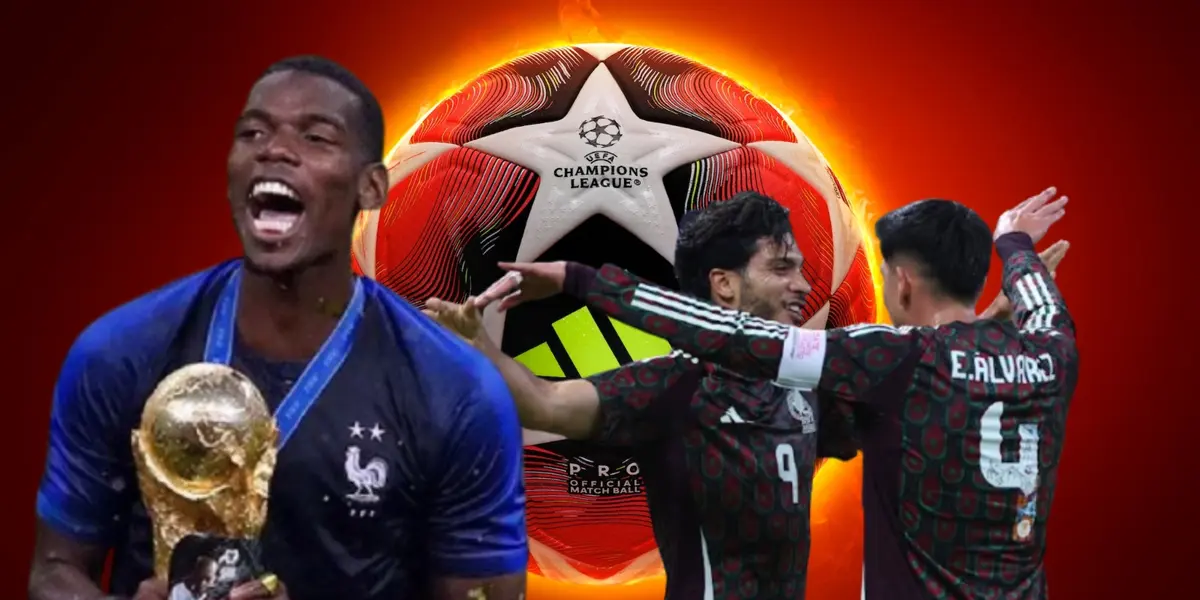 Paul Pogba junto a futbolistas del Tri / FOTO RADIO MITRE