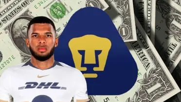 Pedro Vite junto al escudo de Pumas / FOTO INSTAGRAM