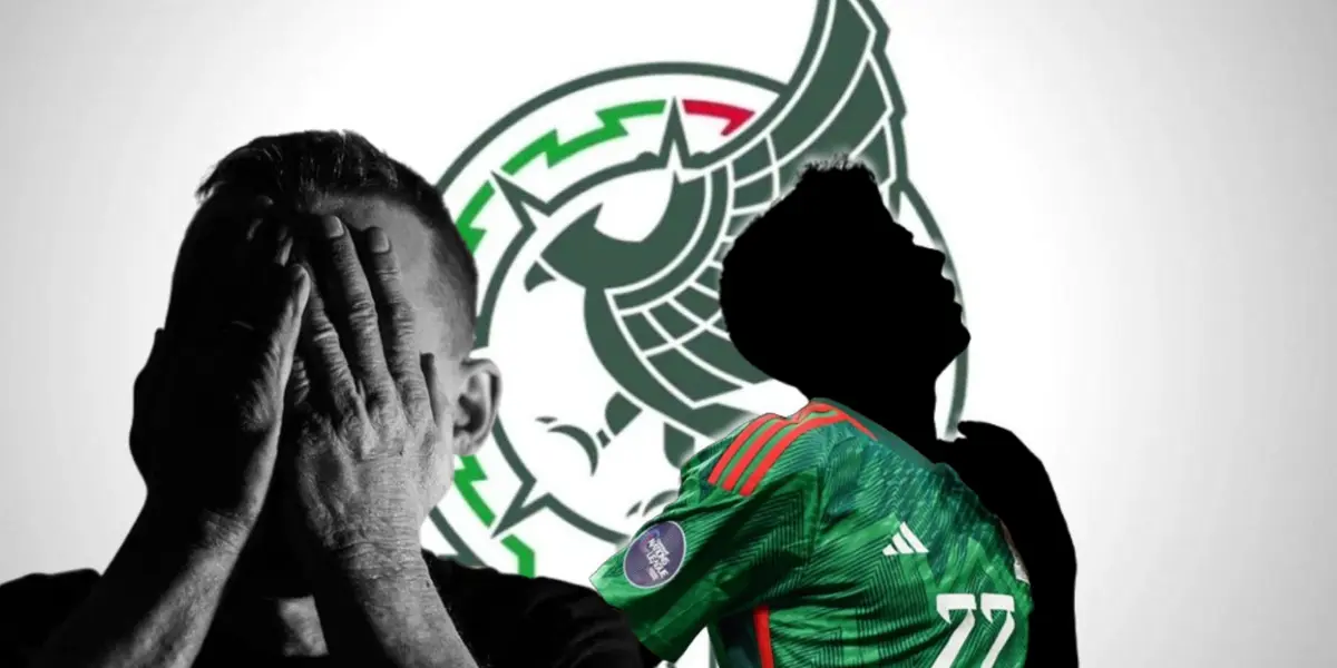 Persona arrepentida junto a futbolista incógnito del Tri / FOTO DEFINICIÓN