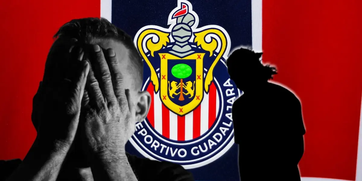 Persona arrepentido junto al escudo de Chivas / FOTO DEFINICIÓN DE