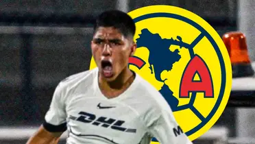 Piero Quispe junto al escudo del América / FOTO ANDINA