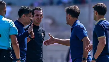 Pineda y Lema tras Pumas vs Atlas. Foto: ESTO