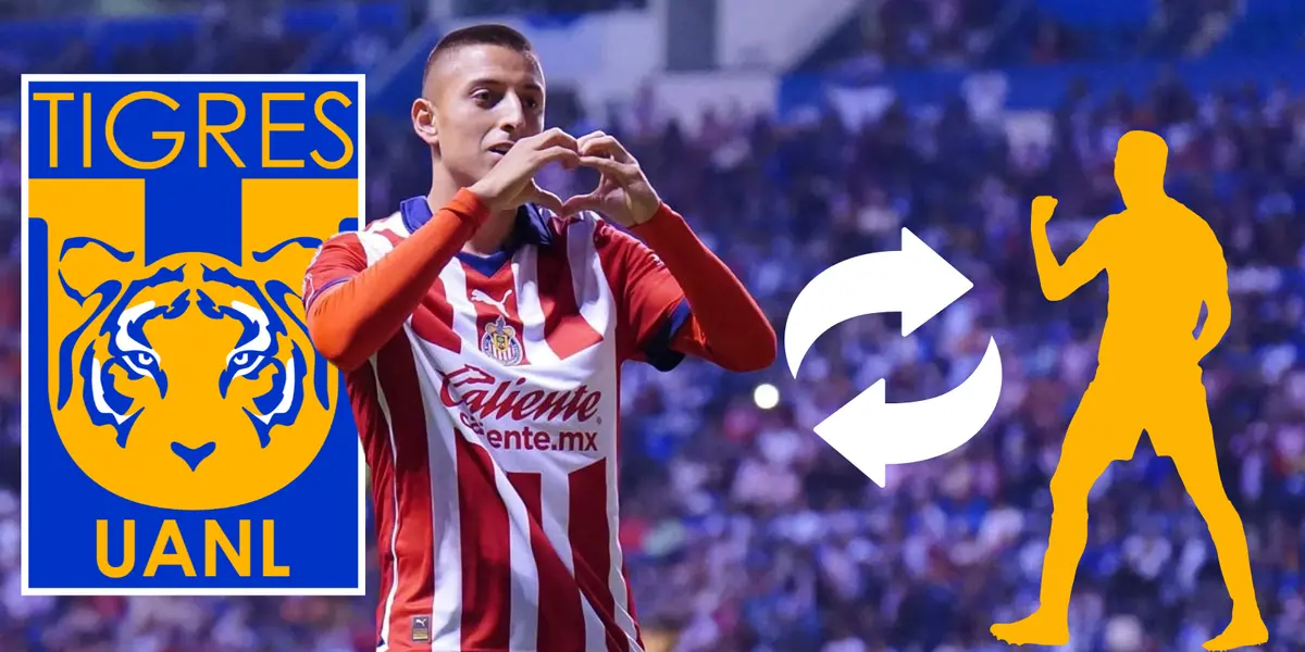 Piojo Alvarado celebrando gol con Chivas. Foto: Fútbol Total