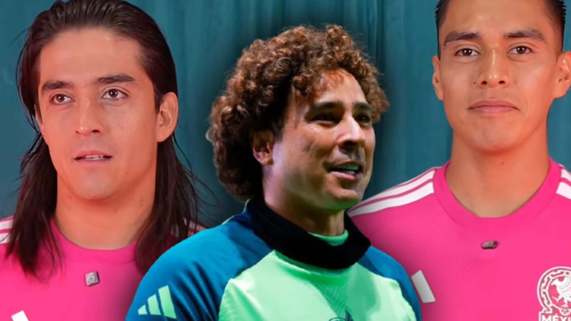 Porteros de la selección mexicana, Guillermo Ochoa y de fondo Carlos Acevedo y Raúl Rangel