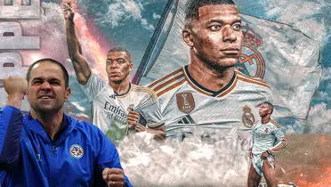Póster de la llegada de Mbappé al Madrid. Foto: Diario AS
