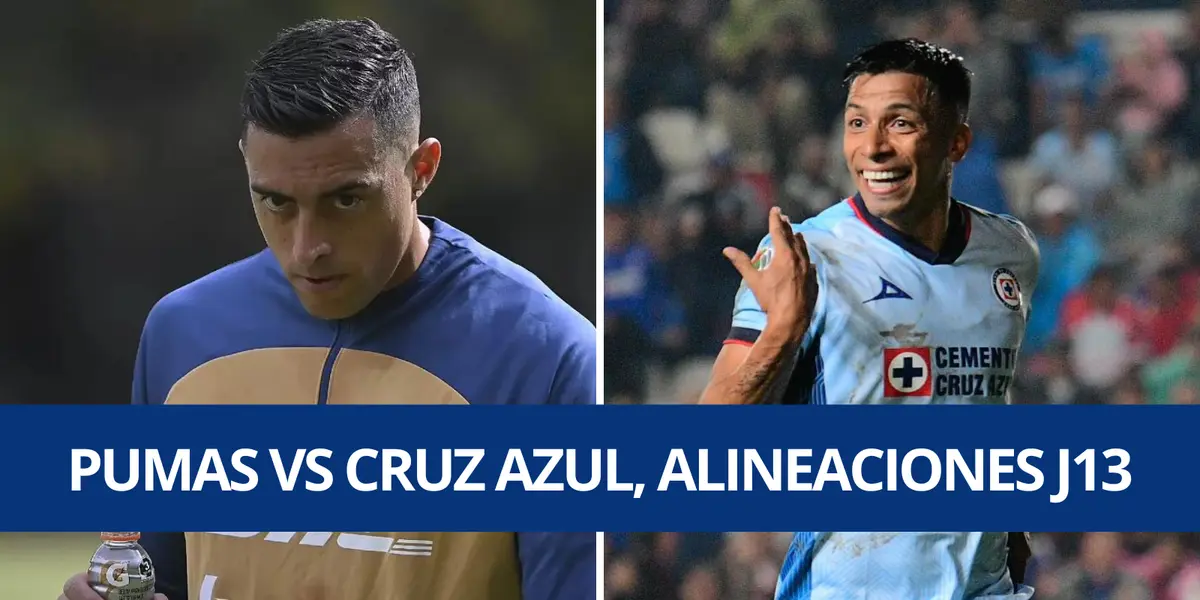 Pumas vs Cruz Azul y las sorprendentes alineaciones de Lema y Anselmi