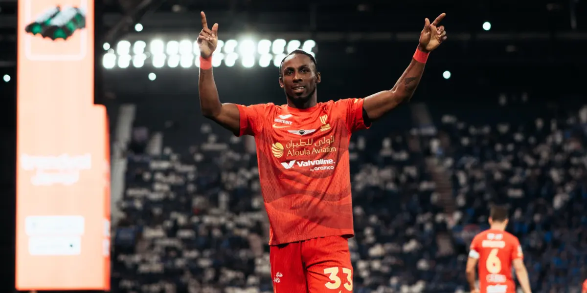 Quiñones celebrando. Foto: Al-Qadisiya