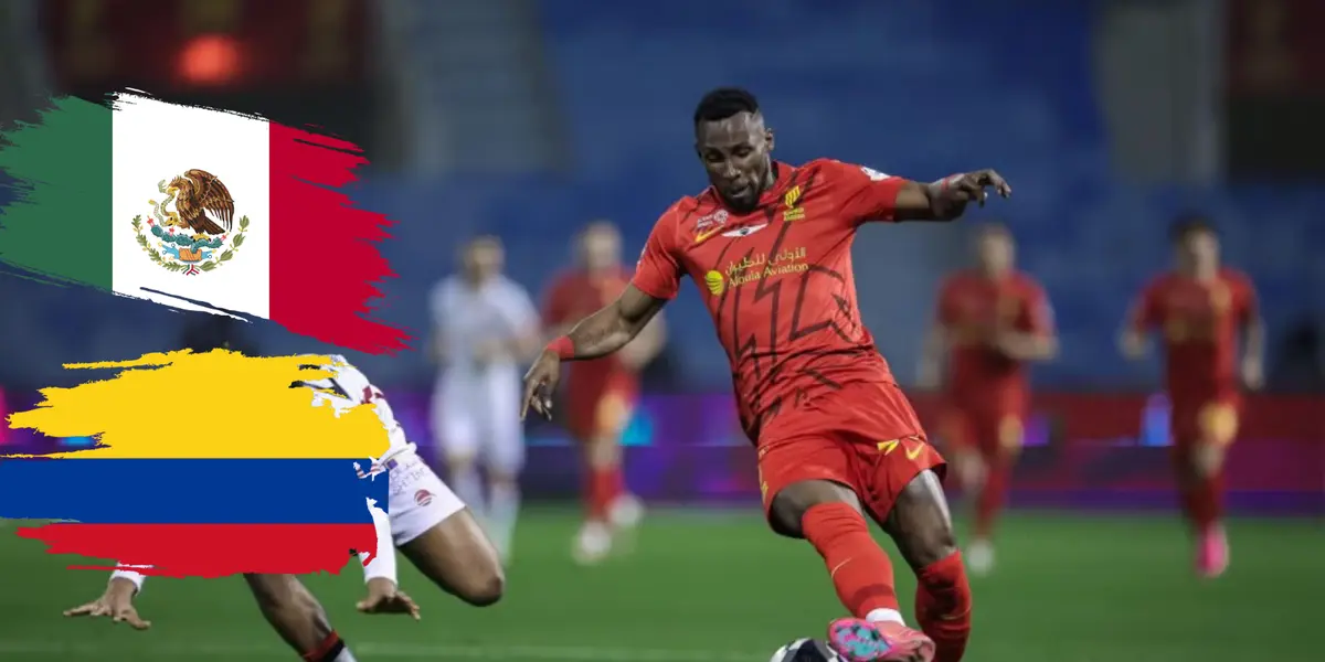 Quiñones en partido en Arabia. Foto: Récord